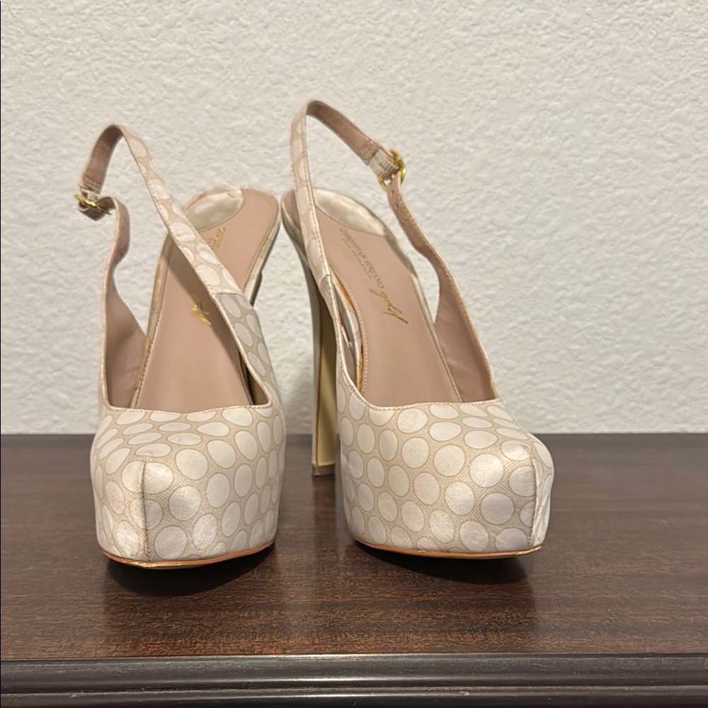 Elegant Cream Slingback Heels